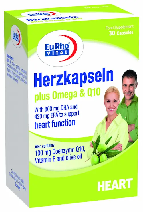 eurhovital-capsule-herzkapseln-plus-omega-and-q10 کپسول هرتز پلاس امگا و کیوتن یوروویتال