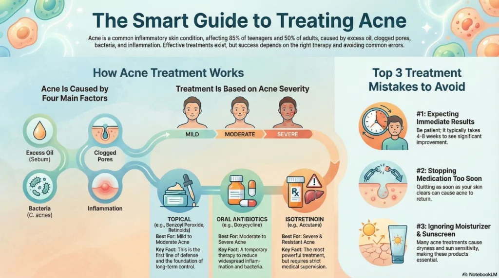 اینفوگرافی درمان دارویی آکنه