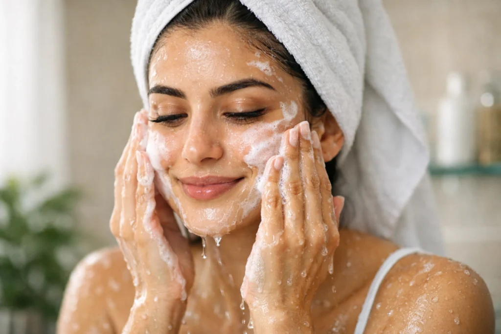 شست‌وشوی حرفه‌ای صورت : راز پوست شاداب و سالم